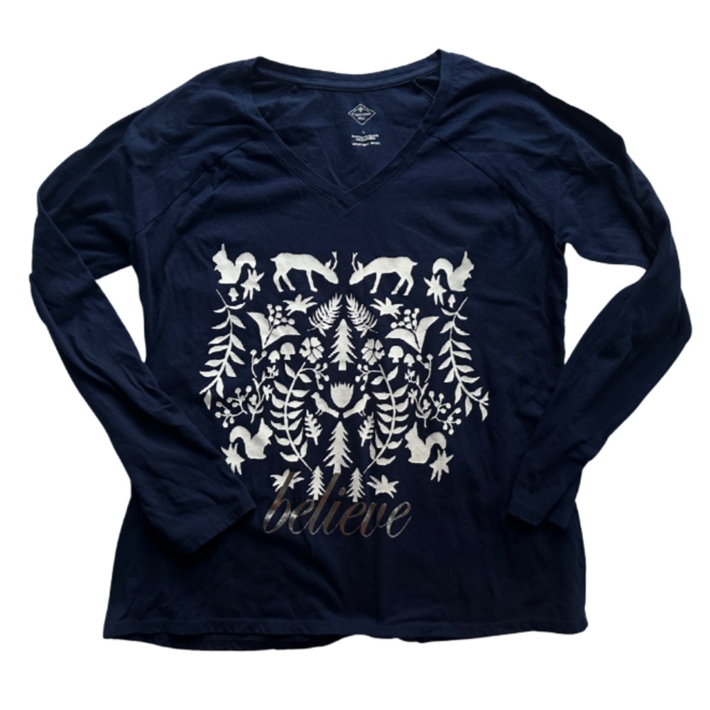 St. Johns Bay Navy Shirt with White Logo